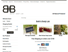 Tablet Screenshot of bathandbodylab.com
